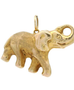 Vintage Gold Elephant Pendant by Georg Jensen