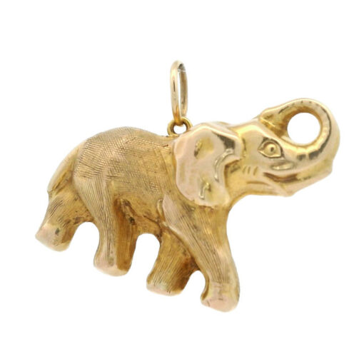 Vintage Gold Elephant Pendant by Georg Jensen