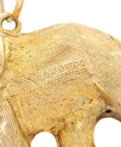 Vintage 9ct Gold Elephant Pendant by Georg Jensen