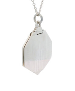 Art Deco Sterling Silver Heptagon Locket