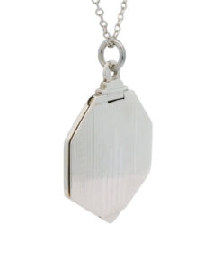 Art Deco Sterling Silver Heptagon Locket