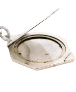 Art Deco Sterling Silver Heptagon Locket