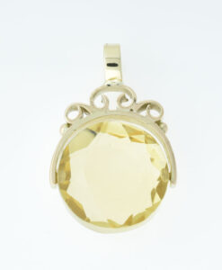 9ct Gold Citrine Spinner Fob dated 1928