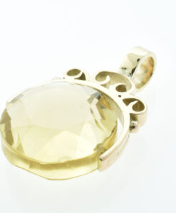 9ct Gold Citrine Spinner Fob dated 1928