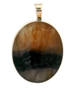 Vintage Blue John oval pendant