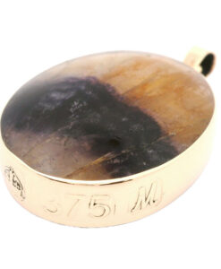 Vintage Blue John oval pendant