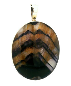 Vintage Blue John oval pendant