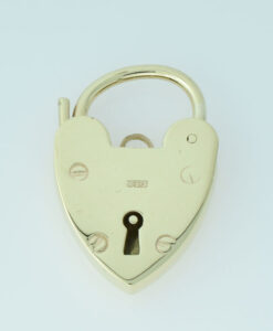 Vintage Georg Jenson 9ct Gold Heart Padlock