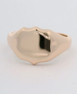Antique 9ct Rose Gold Shield Signet Ring