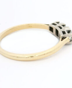 Vintage 18ct Gold and Platinum Diamond Three Stone Ring