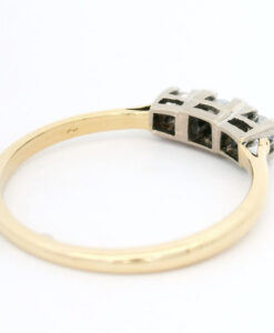 Vintage 18ct Gold and Platinum Diamond Three Stone Ring