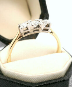 Vintage 18ct Gold and Platinum Diamond Three Stone Ring