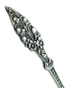 Antique Sterling Silver Art Nouveau Floral Teaspoon