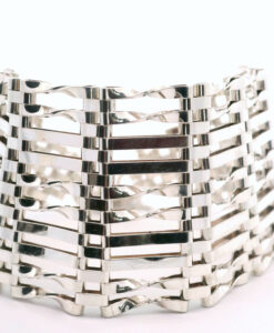Vintage Sterling Silver Ten Bar Gate Bracelet