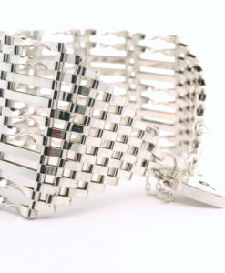 Vintage Sterling Silver Ten Bar Gate Bracelet