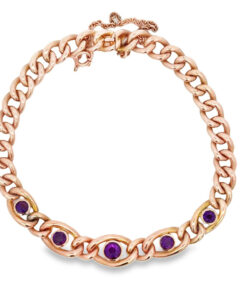 Antique Rose Gold Amethyst Bracelet