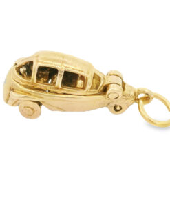 Vintage 9ct Gold Three Wheel Car Charm