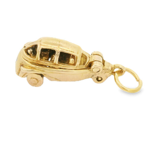 Vintage 9ct Gold Three Wheel Car Charm