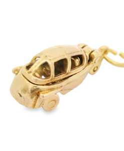 Vintage 9ct Gold Three Wheel Car Charm