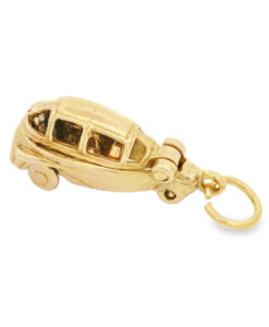 Vintage 9ct Gold Three Wheel Car Charm