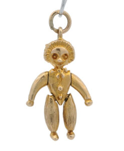 Vintage 9ct Gold Moving Clown Charm