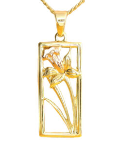 CLOGAU Gold Daffodil Pendant