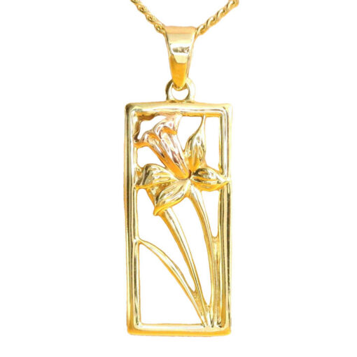 CLOGAU Gold Daffodil Pendant