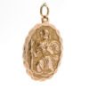 Vintage 9ct Gold Oval St Christopher by Georg Jensen