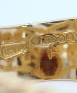 Vintage 9ct Gold Garnet Filigree Wishbone Ring