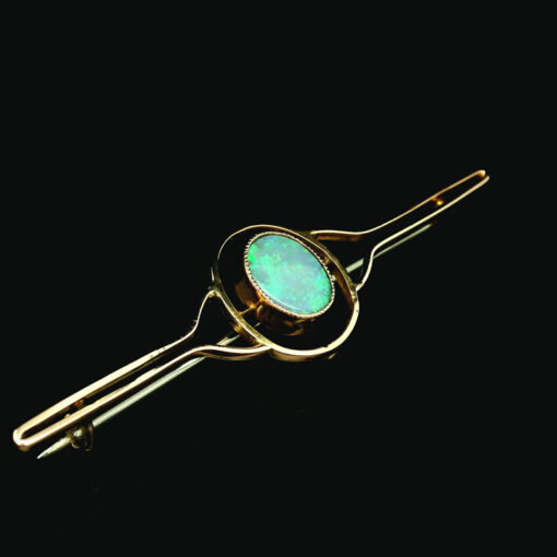 9ct Rose Gold Opal Brooch pre 1932