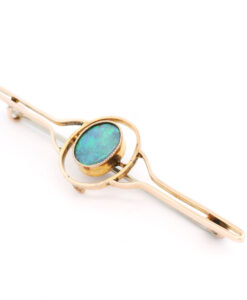 9ct Rose Gold Opal Brooch pre 1932