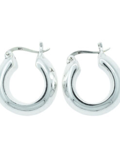 Sterling Silver Chunky Creole Hoop Earrings