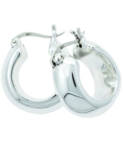 Sterling Silver Chunky Creole Hoop Earrings