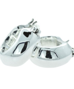 Sterling Silver Chunky Creole Hoop Earrings