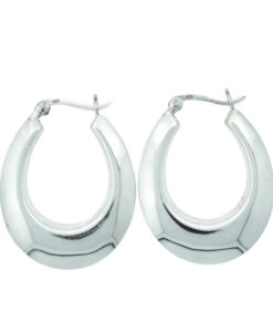 Silver Creole Hoop Earrings