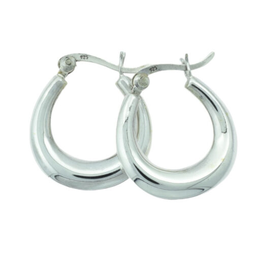 Sterling Silver Creole Hoop Earrings 20mm