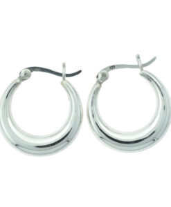 Sterling Silver Creole Hoop Earrings 20mm