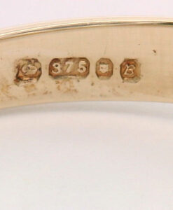 Vintage 9ct Gold Diamond and Ruby Boat Ring