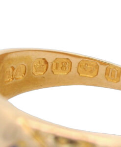 Victorian 18ct Gold Diamond and Sapphire Gypsy Ring