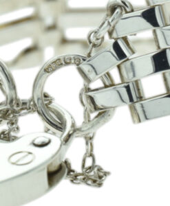 Vintage Sterling Silver Eight Bar Gate Bracelet