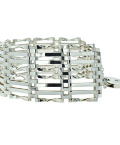 Vintage Sterling Silver Eight Bar Gate Bracelet
