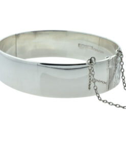 Vintage Solid Sterling Silver Engraved Bangle