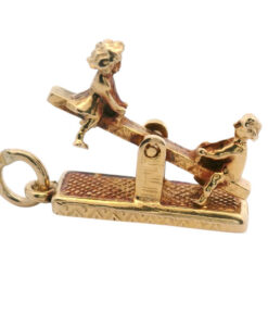 Vintage 9ct Gold Seesaw Charm