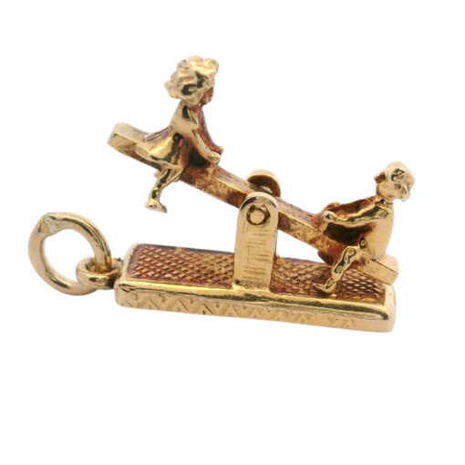 Vintage 9ct Gold Seesaw Charm