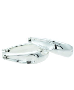 Sterling Silver Oval Hoop Creole Earrings