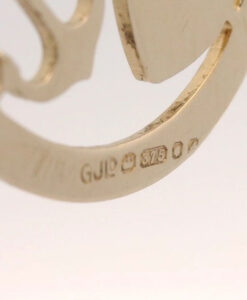 Georg Jensen Vintage 9ct Gold Faith, Hope & Charity Charm Pendant