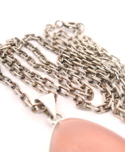 Vintage N. E. From Sterling Silver Rose Quartz Pendant