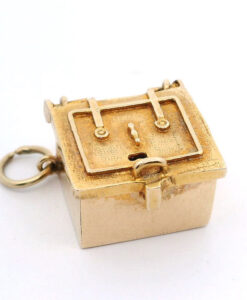 Vintage 9ct Gold Treasure Chest Charm