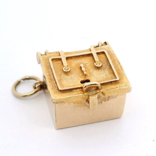 Vintage 9ct Gold Treasure Chest Charm