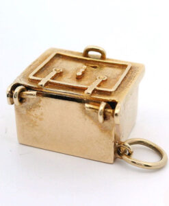 Vintage 9ct Gold Treasure Chest Charm
